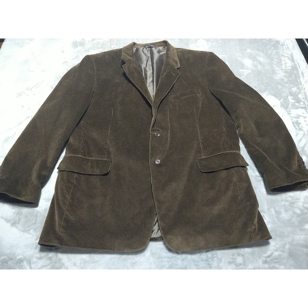 Calvin America Corduroy Blazer Men 50R Brown Vintage 90s Classic 2 Button Sporty